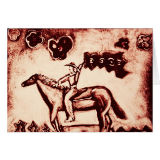 Cowgirl with Flower Flag Cards