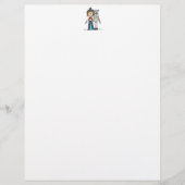 Cowgirl With Horse Stick Figure Letterhead (Front)
