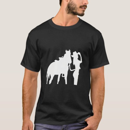 Cowgirl With Horse T_Shirt
