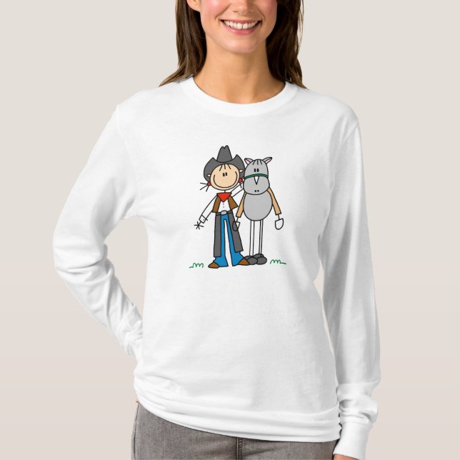 Cowgirl With Horse T-shirts and Gifts (Front)