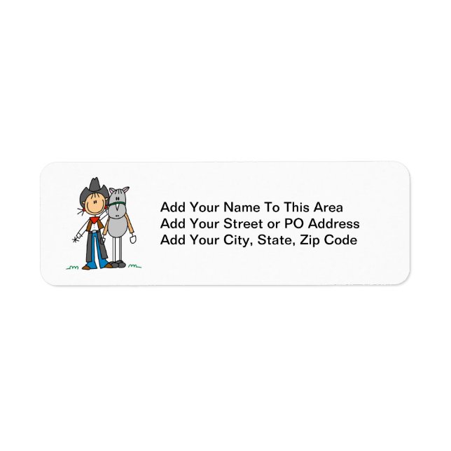 Cowgirl With Horse T-shirts and Gifts Label (Front)