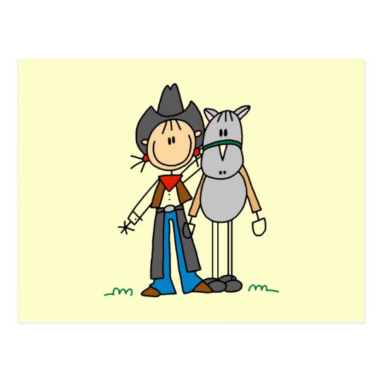 Cowgirl With Horse T-shirts and Gifts Postcard