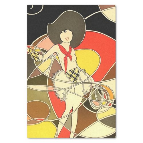 Cowgirl With Lariat by Jose Carlos Tissue Paper