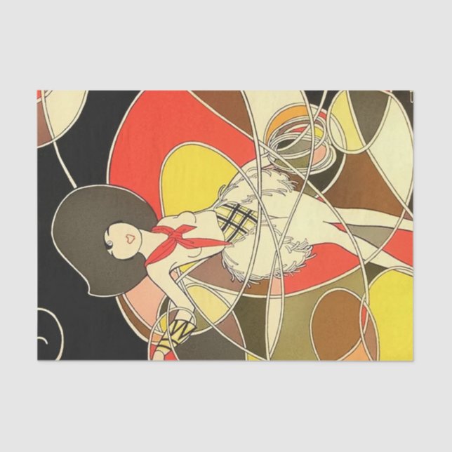 “Cowgirl With Lariat” by Jose Carlos Tissue Paper (Front)