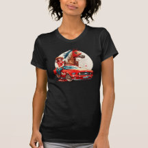Cowgirl With Mustang Car Horse