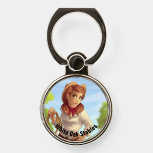 Cowgirl with Rope Promotional Phone Ring Stand