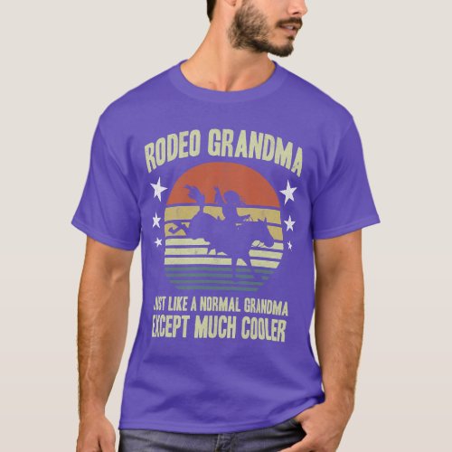 Cowgirl Women Horse Rider Rancher Grandmother Rode T_Shirt