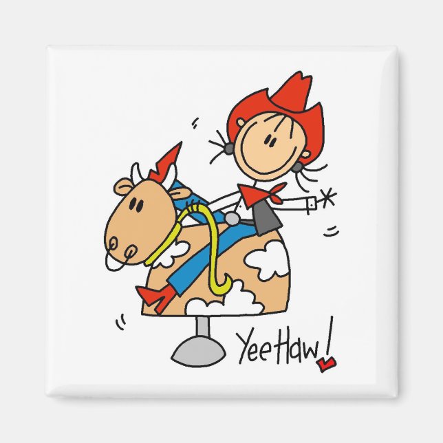 Cowgirl Yee Haw Tshirts and Gifts Magnet (Front)