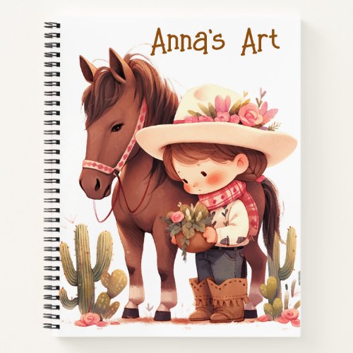 Cowgirls Personalize Sketch  Notebook
