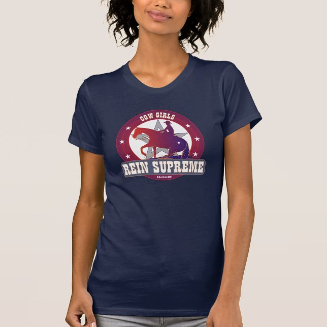 Cowgirls Reining Horse T-Shirt (Front)