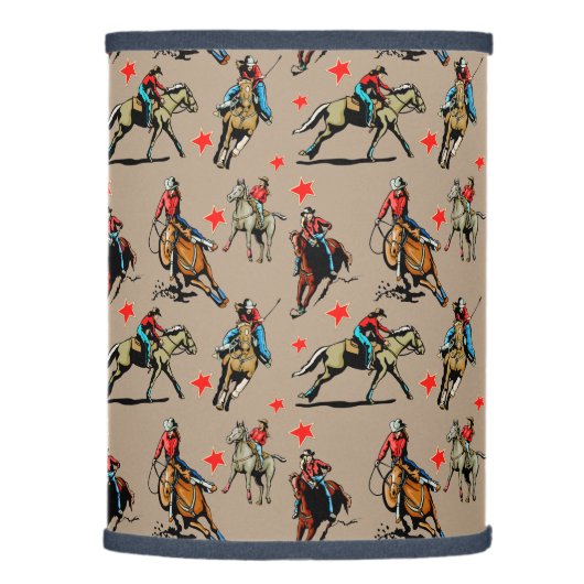 Cowgirls Riding Horses Lamp Shade (Right)