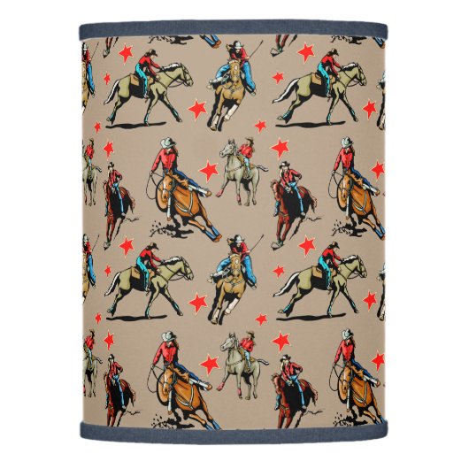 Cowgirls Riding Horses Lamp Shade (Front)