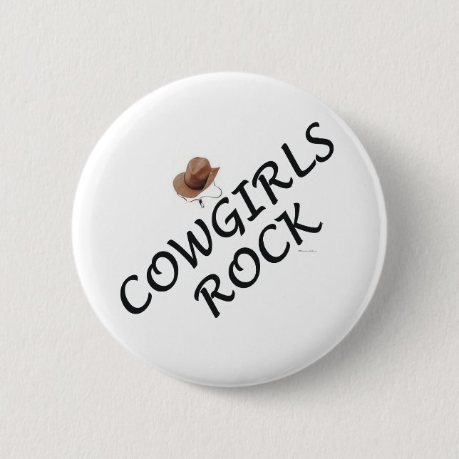 Cowgirls Rock Button (Front)