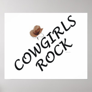 Cowgirls Rock Poster
