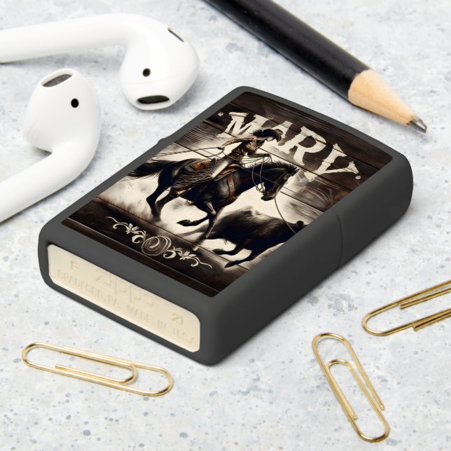 Cowgirl's Rodeo Ride Zippo Lighter (On Table 2)