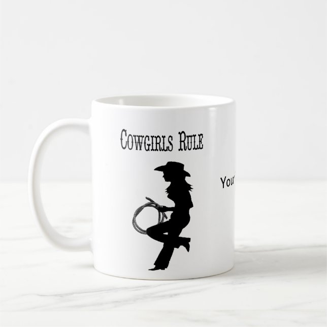 Cowgirls Rule Coffee Cup (Left)