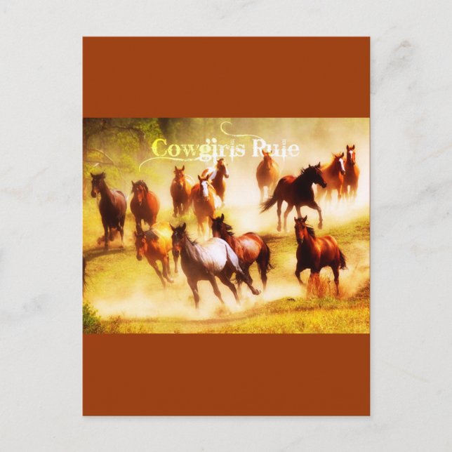 Cowgirls Rule Postcard (Front)