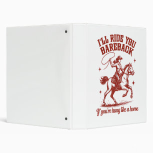 Cowgirls Western Wild West  3 Ring Binder