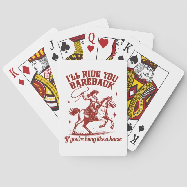 Cowgirls Western Wild West  Poker Cards (Back)