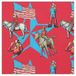 Cowgirls With Flag And Star Fabric
