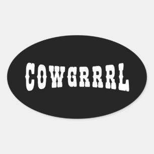 COWGRRRL OVAL STICKER