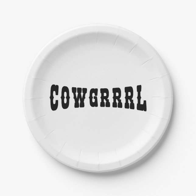 COWGRRRL PAPER PLATES (Front)