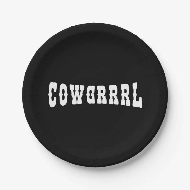 COWGRRRL PAPER PLATES (Front)