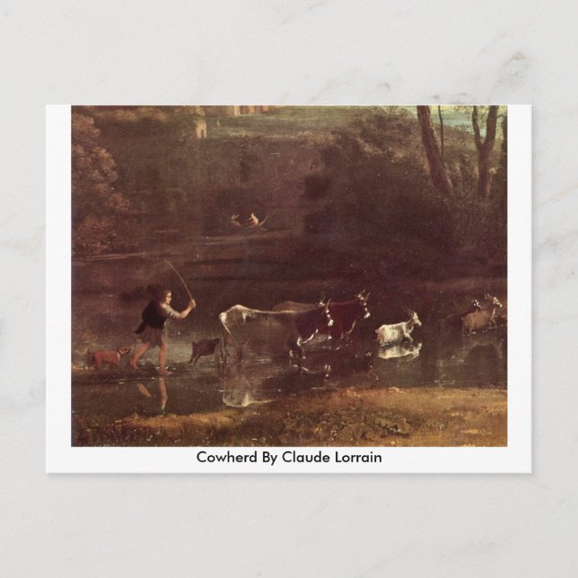 Cowherd By Claude Lorrain Postcard (Front)