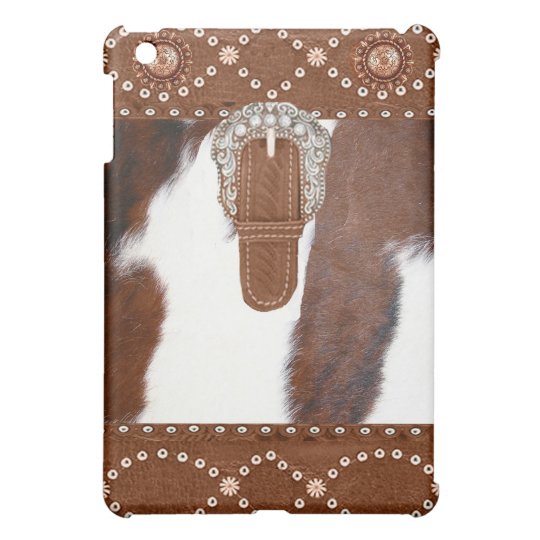"Cowhide and Leather" Western IPad Case