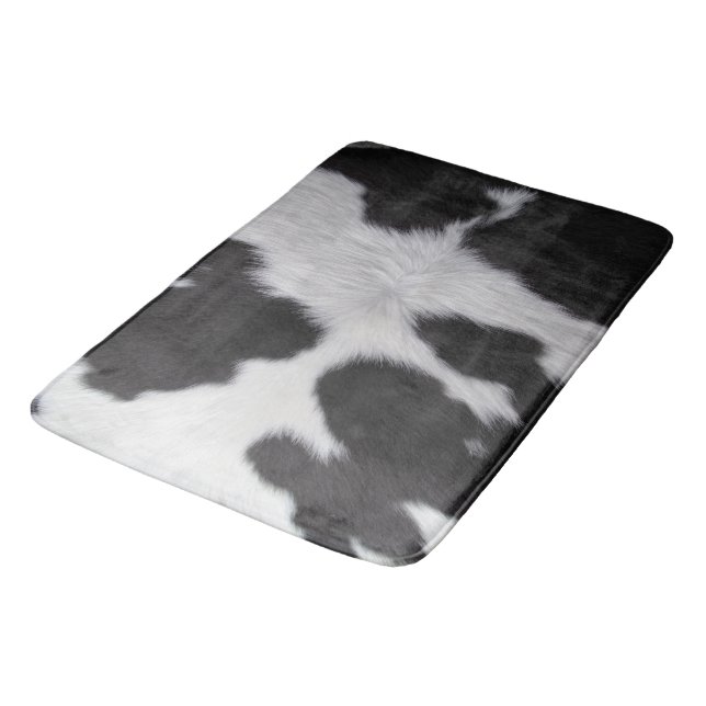 Cowhide Bathroom Mat (Angled)