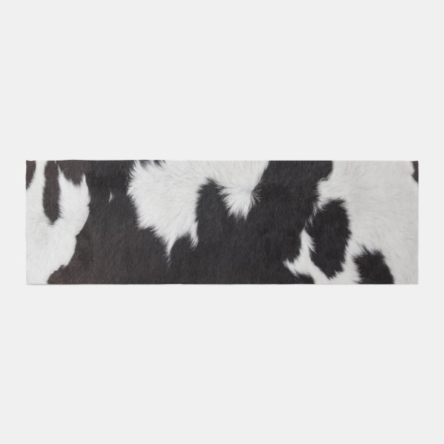 Cowhide Black and White  Outdoor Rug (Front)
