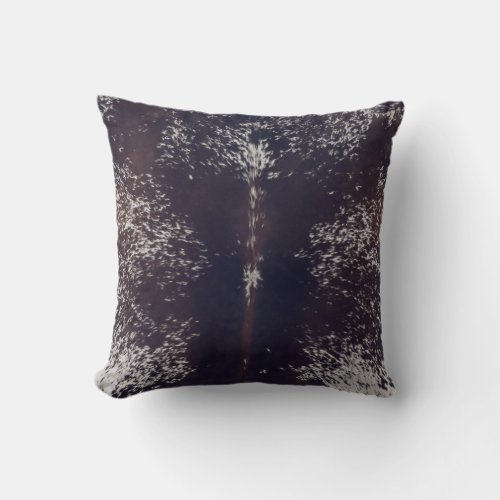 Cowhide Black and White Pattern Print  Cushion