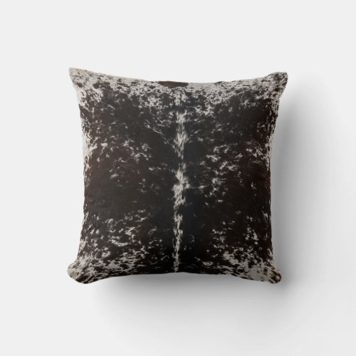 Cowhide Black and White Pattern Print  Cushion