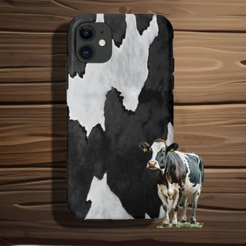 Cowhide Black n White  Case_Mate iPhone Case