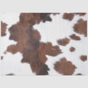 Cowhide Brown and White Tissue Paper