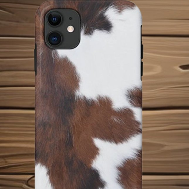 Cowhide Brown White  Case-Mate iPhone Case (Protect your iPhone in style with the Cowhide Brown White Case-Mate case by Love Cow)