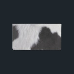 Cowhide. Checkbook Cover<br><div class="desc">A patch of decorative black and white cowhide.</div>