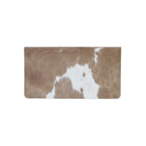 Cowhide. Checkbook Cover