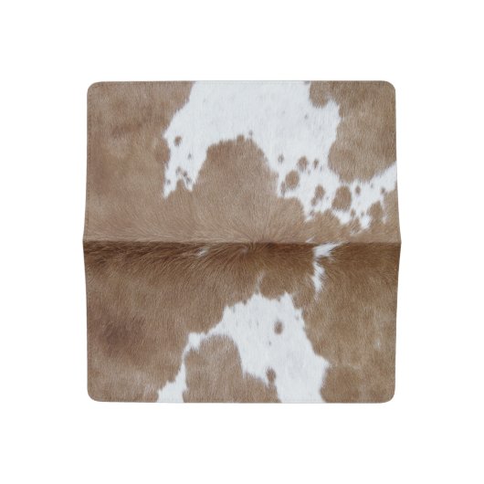 Cowhide. Checkbook Cover (Open)
