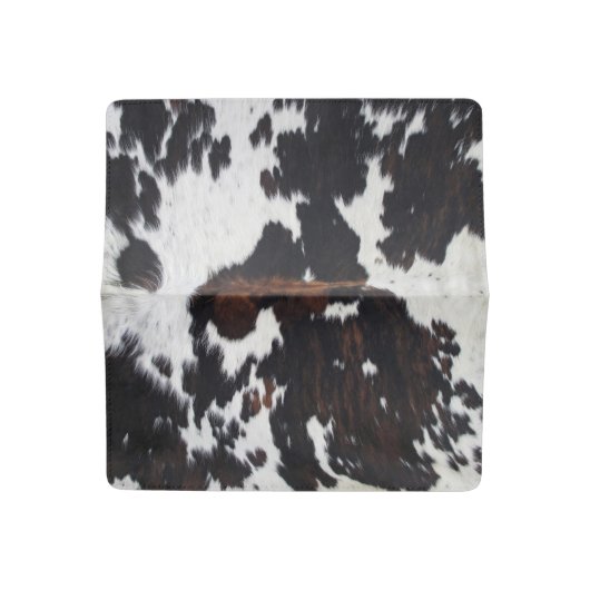 Cowhide. Checkbook Cover (Open)
