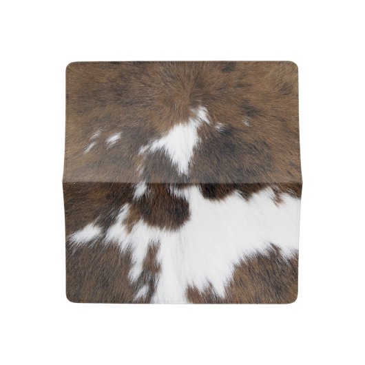 Cowhide. Checkbook Cover (Open)