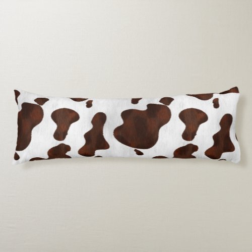 Cowhide Faux Hair Western Leather Spotted Pattern Body Pillow