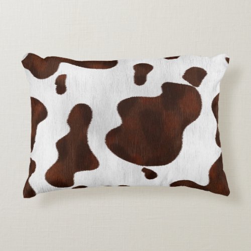 Cowhide Faux Hair Western Leather Spotted Pattern Decorative Pillow