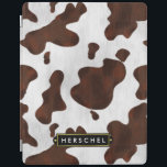 Cowhide Faux Western Leather Spotted Personalized iPad Smart Cover<br><div class="desc">Whether you're a rancher, a cowboy / cowgirl or just someone who loves American old west themes, this spotted brown and white cow hide pattern iPad cover is perfect for matching your western style. The animal print graphic is made to look like the fur / hair of cattle. This beautiful,...</div>