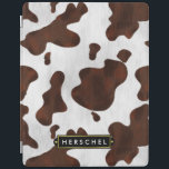 Cowhide Faux Western Leather Spotted Personalized iPad Smart Cover<br><div class="desc">Whether you're a rancher, a cowboy / cowgirl or just someone who loves American old west themes, this spotted brown and white cow hide pattern iPad cover is perfect for matching your western style. The animal print graphic is made to look like the fur / hair of cattle. This beautiful,...</div>