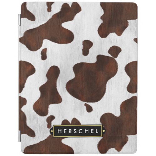 Cowhide Faux Western Leather Spotted Personalized iPad Smart Cover