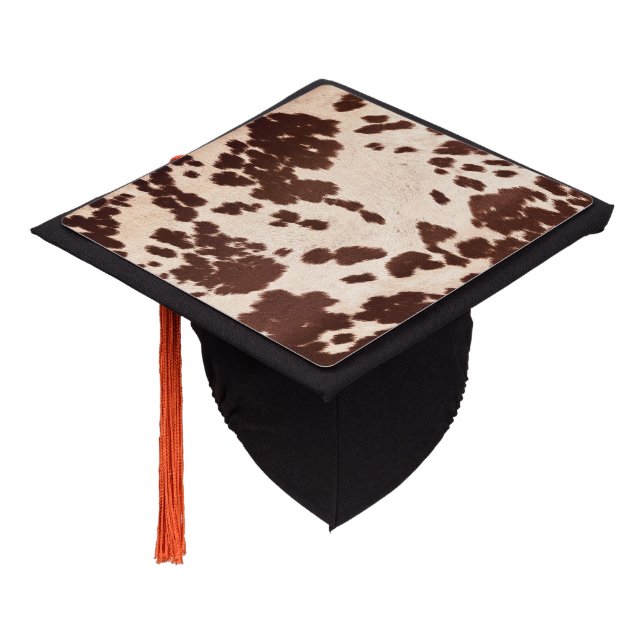 Cowhide Graduation Cap Topper (Angled)