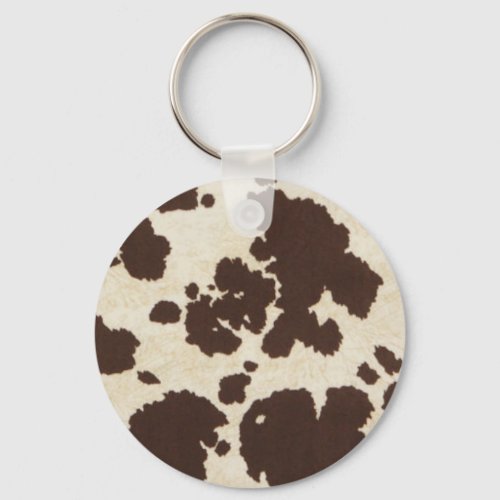 cowhide keychain