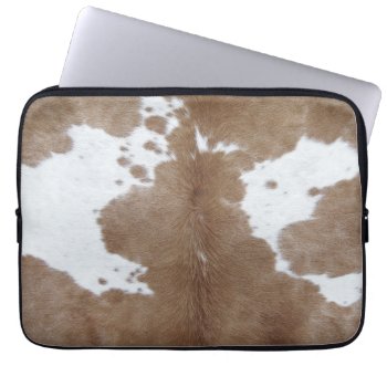 Cowhide Laptop Sleeve by Impactzone at Zazzle