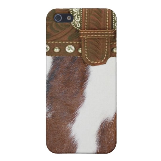 "Cowhide & Leather" Western IPhone 4 Case